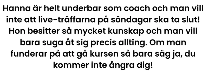 Testimonial from participant