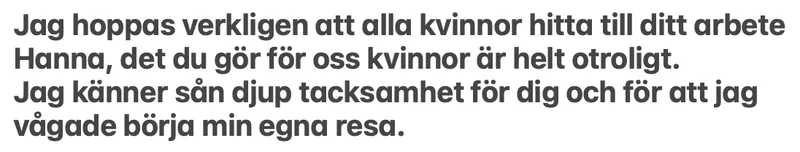 Testimonial from participant